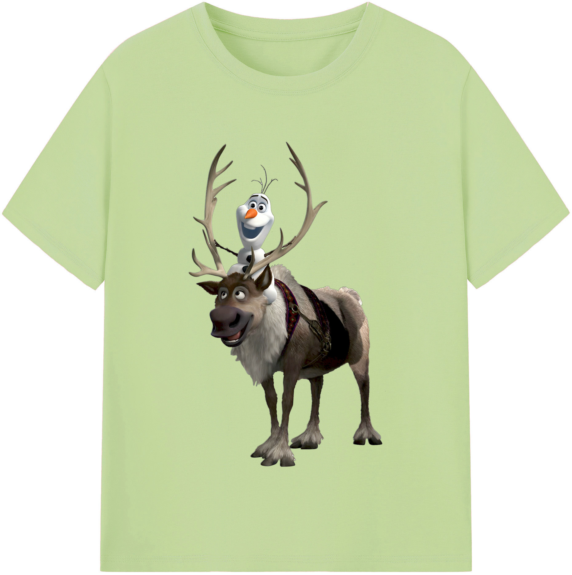 （画像用） アナと雪の女王 アンナ エルサ Frozen Anna Elsa 綿100％半袖Tシャツ（フロントプリント）